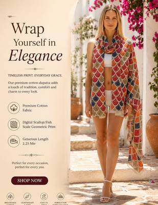Women's bandhani printed multicolor cotton dupatta 2