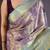 Purple kanjeevaram silk blend zari woven saree with unstitched blouse piece
