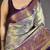 Blue kanjeevaram silk blend zari woven saree with unstitched blouse piece