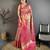 Rani kanjeevaram silk blend zari woven saree with unstitched blouse piece
