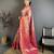 Rani kanjeevaram silk blend zari woven saree with unstitched blouse piece