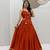Rust Orange Mirror Handwork Pure Cotton Navratri Lehenga Choli Set with Blouse