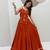 Rust Orange Mirror Handwork Pure Cotton Navratri Lehenga Choli Set with Blouse