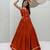 Rust Orange Mirror Handwork Pure Cotton Navratri Lehenga Choli Set with Blouse