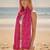 Women's bandhani printed pink rayon dupatta
