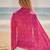 Women's bandhani printed pink rayon dupatta