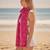 Women's bandhani printed pink rayon dupatta