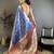 Royal blue kanjeevaram silk blend zari woven saree with unstitched blouse piece