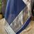 Navy blue nylon viscose zari woven saree with unstitched blouse piece