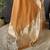 Orange nylon viscose zari woven saree with unstitched blouse piece