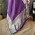 Purple nylon viscose zari woven saree with unstitched blouse piece