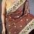 Brown silk zari woven paithani saree with unstitched blouse piece