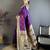 Purple silk zari woven paithani saree with unstitched blouse piece
