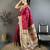 Rani silk zari woven paithani saree with unstitched blouse piece