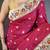 Rani silk zari woven paithani saree with unstitched blouse piece