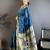 Teal silk zari woven paithani saree with unstitched blouse piece