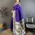 Violet silk zari woven paithani saree with unstitched blouse piece