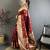 Maroon soft silk zari banarasi saree with unstitched blouse piece