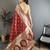 Maroon soft silk zari banarasi saree with unstitched blouse piece