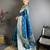 Teal soft silk zari banarasi saree with unstitched blouse piece