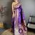 Violet soft silk zari banarasi saree with unstitched blouse piece