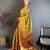 Gold kanjeevaram silk zari woven saree with unstitched blouse piece