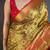 Gold kanjeevaram silk zari woven saree with unstitched blouse piece