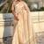 Cream tussar silk zari woven saree with unstitched blouse piece