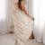 Cream tissue embridered saree with unstitched blouse piece