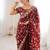 Maroon tissue embridered saree with unstitched blouse piece