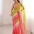 Green & gajri tissue embridered saree with unstitched blouse piece