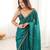 rama tissue embridered saree with unstitched blouse piece