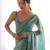 sky blue tissue embridered saree with unstitched blouse piece