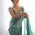 sky blue tissue embridered saree with unstitched blouse piece