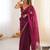 wine tissue embridered saree with unstitched blouse piece