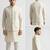 White resham embroidered silk blend mandarin collar nehru jacket men's waistcoat