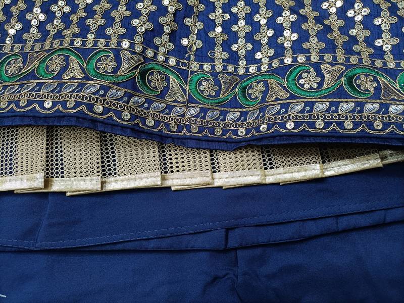 Blue Art Silk Heavy Embroidery Sequence work Lehenga Choli with Dupatta For Women