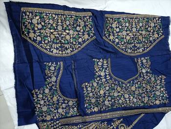 Blue Art Silk Heavy Embroidery Sequence work Lehenga Choli with Dupatta For Women 6