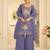 Lavender silk blend with real mirror with sequence hand work kurta sharara with dupatta
