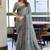 Gray linen jaquard handoom casual wear saree