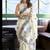White linen jaquard handoom casual wear saree