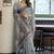 Gray linen jaquard handoom casual wear saree