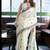 White linen jaquard handoom casual wear saree