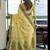 Yellow linen jaquard handoom casual wear saree