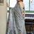 Gray linen jaquard handoom casual wear saree