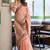 Peach linen jaquard handoom casual wear saree