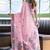 Baby pink linen jaquard handoom casual wear saree