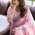 Baby pink linen jaquard handoom casual wear saree