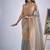 designer green peach hand work zarkan embroidery silk saree