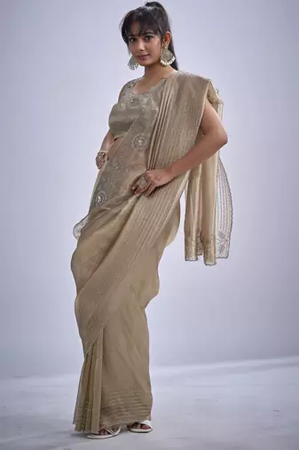 indian mouse zarkan butta handwork kanjivaram silk saree